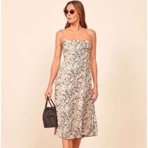 Reformation Vollare Dress in Rattlesnake